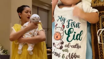 Gauahar Khan's Son, Zehaan Dons A Cute Outfit On First Eid, Got 'Jaanamaz' And 'Topi' From Dad, Zaid