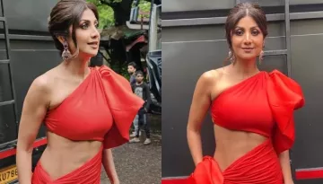 Shilpa Shetty Shows Off Her Abs In A Red Dress Even At 48 Years, Netizen Pens 'Ramdev Baba Ki Bahan'