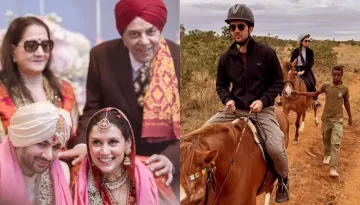 Dharmendra's Grandson, Karan Deol Enjoys A Horse Ride With His Wife, Drisha Acharya In Masai Mara