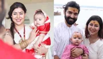 Debina Bonnerjee Shares Cutesy Glimpses Of 2nd Daughter, Divisha's 'Mundan' Ceremony In Varanasi
