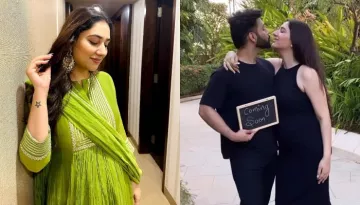 Disha Parmar Flaunts Baby Bump In A Green T-Shirt, She Spends Weekend At Home With Her Little One