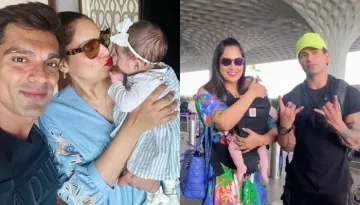 Bipasha Basu's Baby Girl, Devi Takes Her First Flight, The Doting Mommy Shields Her From The Paps