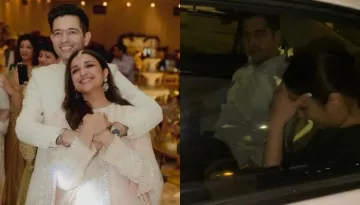 Parineeti Chopra Blushes And Again Hides Her Face As She Gets Spotted With Fiance, Raghav Chadha