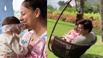 Bipasha Basu's 8-Month-Old Daughter, Devi Enjoys On Swing With Daddy, Karan Singh Grover, Looks Cute