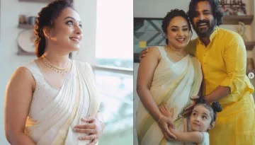'Ludo' Fame, Pearle Maaney Shares 'Godh Bharai' Pictures, Dons A Cream-Coloured Saree And 'Sindoor'