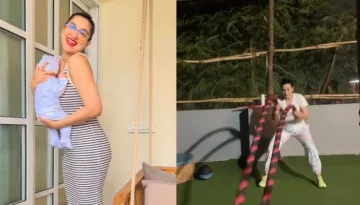 Gauahar Khan's Rigorous Workout For Postpartum Weight Loss, Performs Rope Tugging And Air Boxing