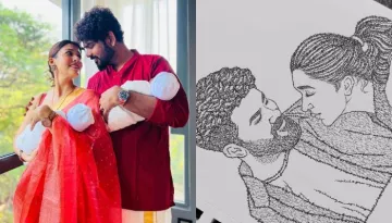 Nayanthara And Vignesh Shivan Receive Portrait Of Themselves Made With Kids, Uyir And Ulagam's Name
