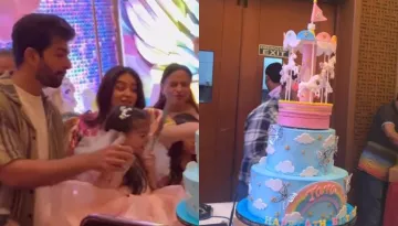 Jay Bhanushali And Mahhi Vij Host Unicorn-Themed B'day Party For Tara, She Cuts A Unique 3-Tier Cake