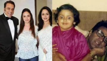 Esha Deol Shares A Rare Childhood Picture In A Saree With Dharmendra, Takes A Dig At Her Goofy Face