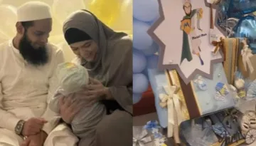 New Mommy, Sana Khan Shares Glimpses Of 1-Month-Old Son's Gifts Featuring 'Musal-Man', Tiny Clothes