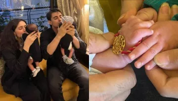 Pankhuri Awasthy's Twin Babies Celebrate Their First Rakshabandhan, Look Adorable In Ethnic 'Kurtas'