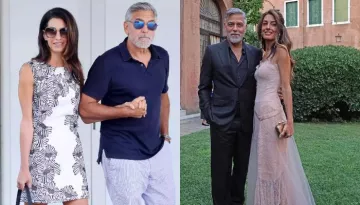 George Clooney And His Wife, Amal Indulge In Some Mushy PDA At Italy's DVF Awards