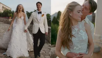 Joey King And Steven Piet's Lavish Yet Private Spanish Wedding, Joey's 3-D Floral Gown Wins Hearts