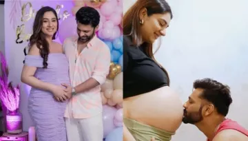 Rahul Vaidya Kisses Disha Parmar's Full-Grown Bare Baby Bump Ahead Of Delivery, Pens 'From Your Dad'
