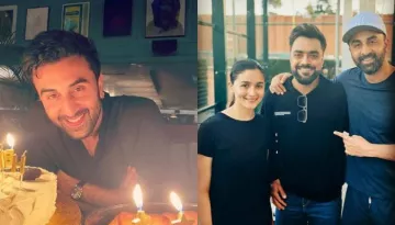 Ranbir Kapoor Poses With Alia Bhatt And Cricketer, Rashid Khan In NYC, His Rheumy Eyes Worries Fans