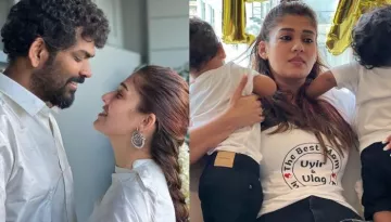 Vignesh Shivan Celebrates First Birthday As 'Appa' With His Twins, Family Dons Matching Outfits