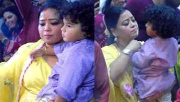 Bharti Singh Celebrates Ganesh Chaturthi With Laksh, Little One Looks Cute In A Tiny Purple 'Kurta'