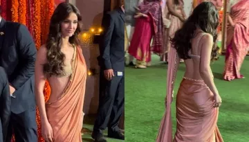 Disha Patani Slips Into A Sexy Saree And A Bralette For Ambani's Ganpati Puja, Gets Brutally Slammed