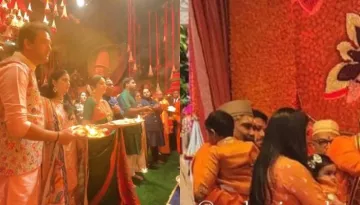 Isha Ambani's Twins' First Ganesh Puja: Krishna Dons 'Kurta-Pyjama', Aadiya Stuns In Lehenga 'Choli'
