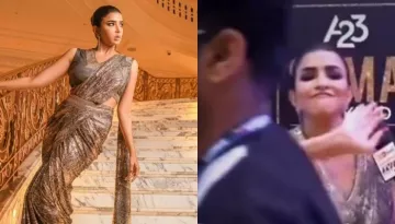 Lakshmi Manchu Hits A Man, Yells At Another For Blocking The Camera During Her Interview