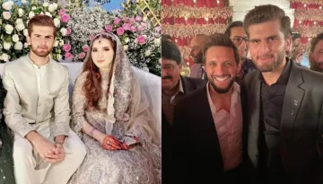 Shahid Afridi Indulges In Fun Banter At The Star-Studded Grand 'Walima' Of Shaheen And Ansha Afridi