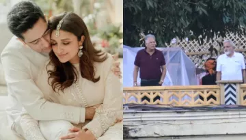 Inside Glimpses Of Parineeti-Raghav's Wedding: Father, Pawan Chopra Spotted Ahead Of 'Sangeet'