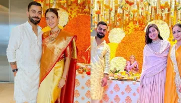 Anushka Sharma Looks Pretty In Anamika Khanna's 'Anarkali' Worth Rs. 1.46 Lakhs For Ganpati Puja