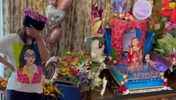 Hina Khan Cries As Her Fans Shower Her With B'Day Gifts, Including A Cake Featuring Her Bridal Walk