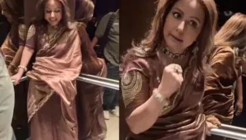 Hina Khan Apologises To Designer Masaba For 'Killing' Her Saree As She Wears Comfy Shoes Beneath It