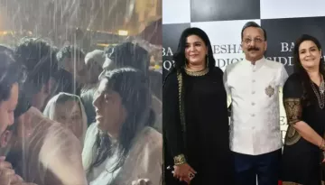 Baba Siddique's Daughter, Arshia Holds Her Brother, Zeeshan And Cries During Her Father's Last Rites