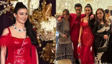 Fabulous Lives' Shalini Passi's Red Suit With Diamond And Emerald Jewellery Turns Heads At MM's Bash