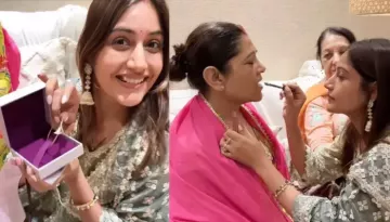 Surbhi Chandna Reveals Expensive 'Sargi' Gift, Applies Lipstick To 'Sasu Maa'