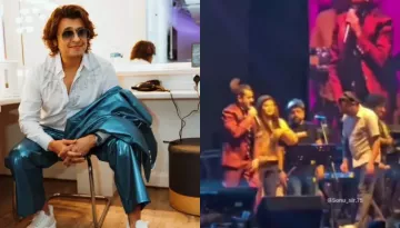 Sonu Nigam Continues Singing In Mid Of Drunk Fan Climbing The Stage, Fans Say 'Sur Nahi Chodha'
