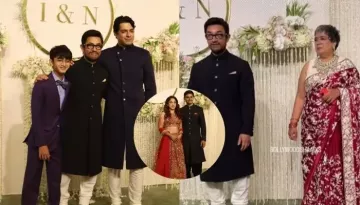 Ira Khan-Nupur Shikhare's Reception: Aamir Poses With Sons, Azaad And Junaid, Reena Stuns In Maroon