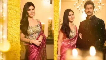 Katrina Kaif's Modern Twist To Her Diwali Outfit, Glows As She Poses With Husband, Vicky Kaushal