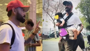 Virat Kohli Jets Off From India With Anushka And Kids, Vamika-Akaay, Warns Paps, 'Udhar Camera Nahi'