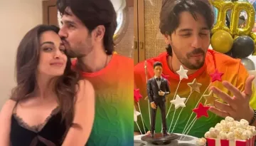 Kiara Advani Slips Into A Night Suit To Celebrate Sidharth's B'day, He Cuts A Reel-Customised Cake