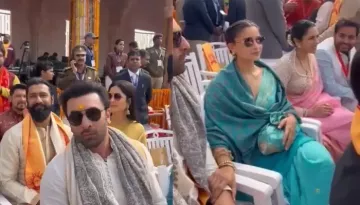 Alia Bhatt Enjoys At Ram Mandir With Akash-Shloka, Gets Slammed For Insecurely Holding Ranbir's Hand