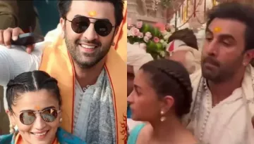 Ranbir Kapoor Holds Alia Bhatt Close, Protects Her From Crowd Inside Ram Mandir, Netizens Are In Awe