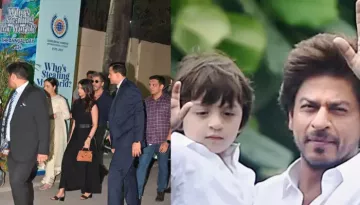 Shah Rukh Khan Arrives With Wife Gauri, Daughter Suhana And Bodyguards At AbRam's Annual Day