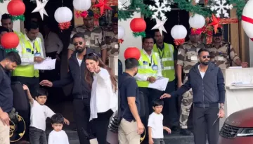 Hardik Pandya Rests Hand On His Son, Agastya's Head Who Waves At The Paps