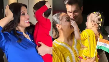 Bipasha Basu Twins With Daughter In Yellow, Baby Girl Dons Lehenga 'Choli' Teamed With Unique Hairdo