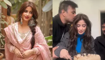 Sajal Ali's MUA, Adnan Ansari Gives Her A Cute Peck As She Cuts B'Day Cake, Duo Face Severe Backlash