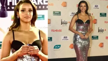 Triptii Dimri Dons A Shimmery Gown At Filmfare Awards, Netizens Label Her Dress As 'Aluminium Foil'