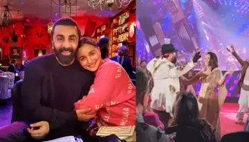 Ranbir Kapoor Kisses Alia Bhatt As They Strike Bobby Deol's Signature Pose And Dance On 'Jamal Kudu'