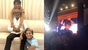 Rajinikanth's Grandson Imitates 'Nanu's Trademark 'Salaam' Gesture At Former's Film's Audio Launch