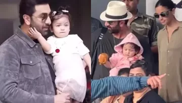 Ranbir Kapoor's Daughter, Raha Makes Royal Appearance In Daddy's Arms, Looks Cute In Teddy Onesie