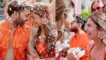 Malvika Raaj Shares Fun-Filled Glimpses From Her Pink 'Haldi' Ceremony, Stuns In An Orange Lehenga