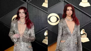 Dua Lipa Shines In A Tiffany And Co Diamond-Sapphire Necklace, Estimated To Cost Over USD 10 Million