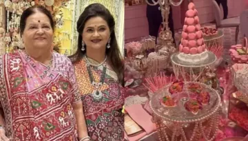 Kokilaben Ambani's Pink-Themed 90th B'Day: Huge Lakshmi Idol, Tasteful Decor, Table Full Of Desserts